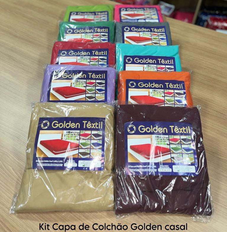 Kit Capas para Colchão Golden Casal em malha com 10 unidades