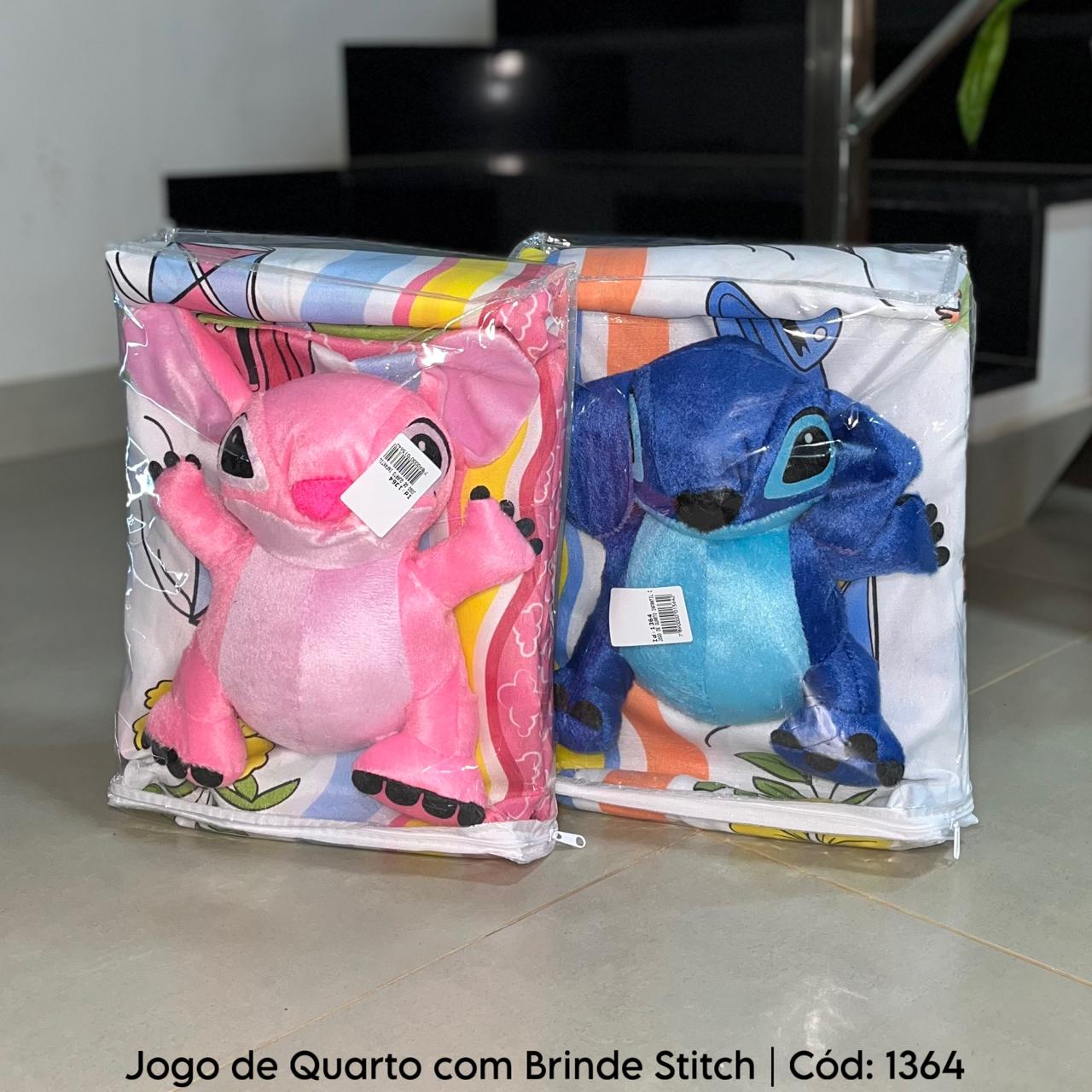 Jogo de Quarto Infantil Solteiro com brinde Stitch  Acompanha: • 1 Colcha • 1 Fronha  • 1 Pelúcia Stitch