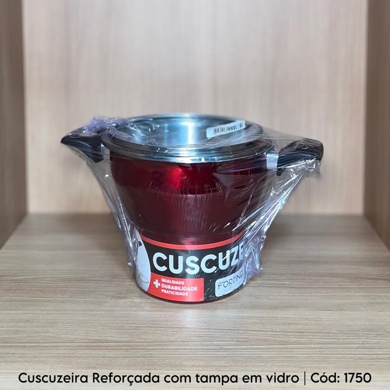 Cuscuzeira Reforçada Fortinela com tampa em Vidro