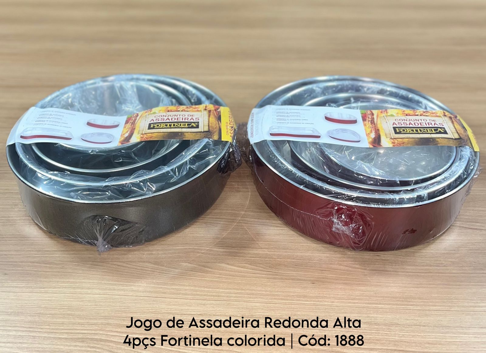Jogo de Assadeiras Redondas Alta Fortinela com 4 peças