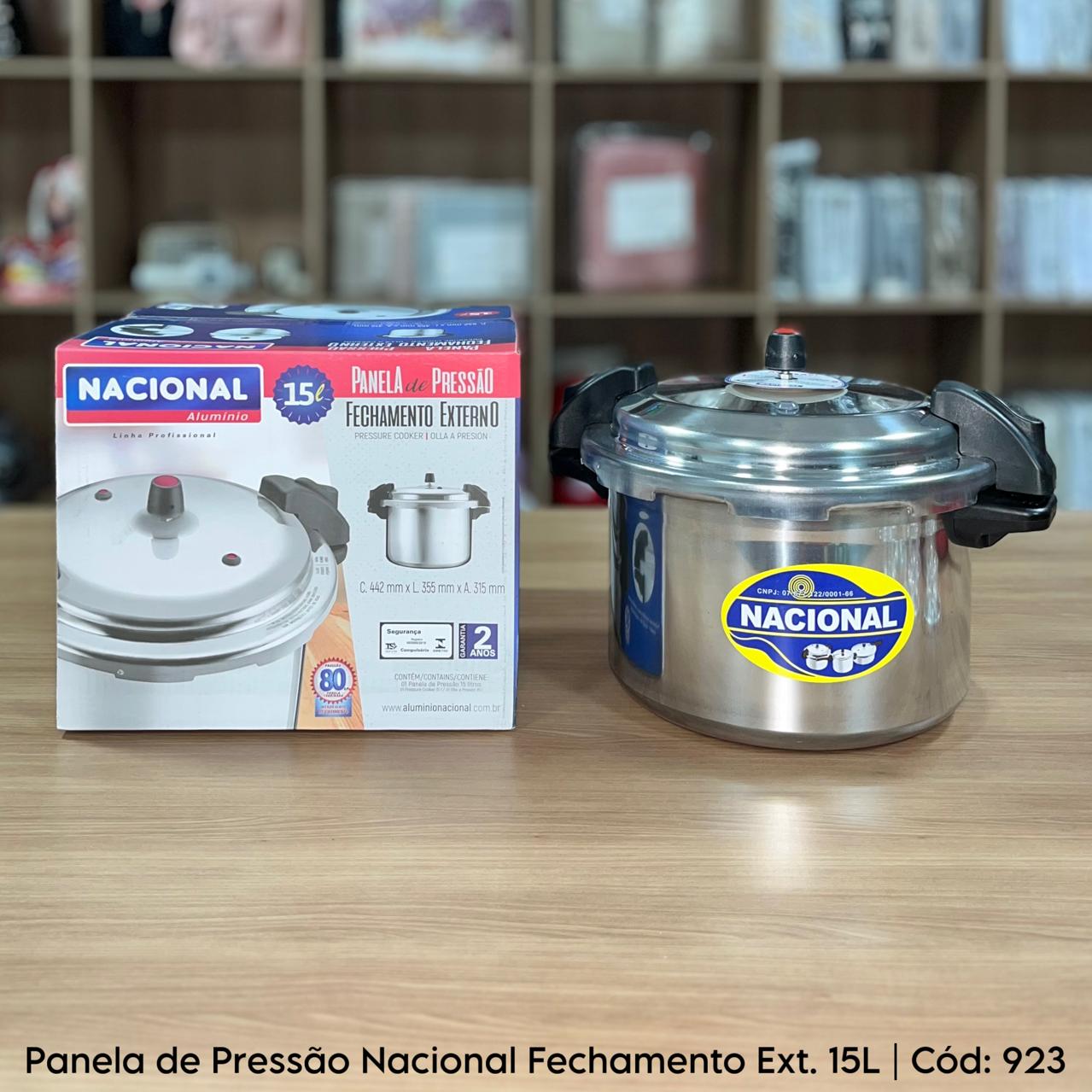Panela de Pressão Nacional Fechamento Externo 15 litros