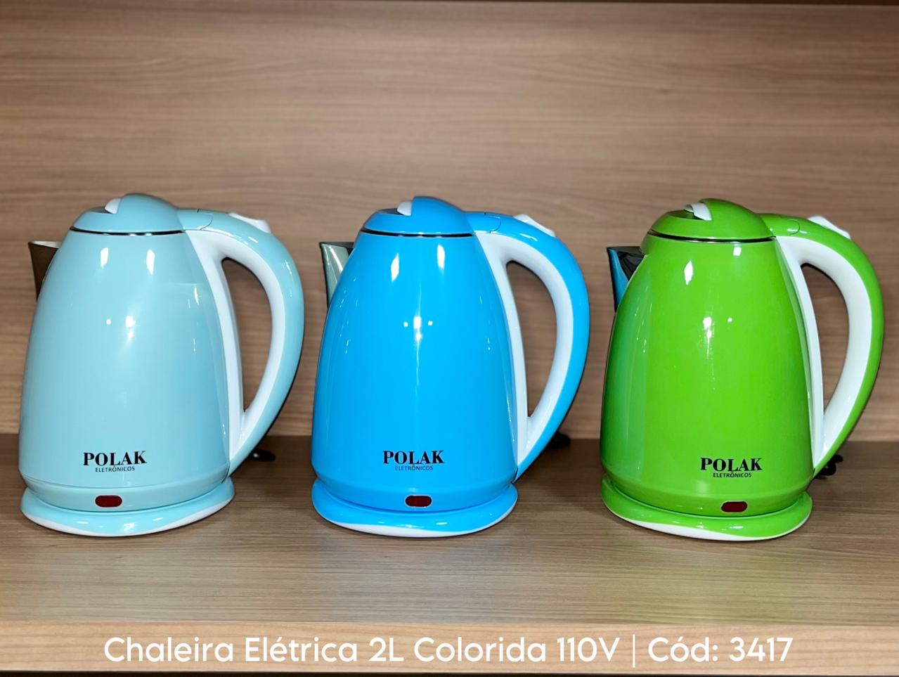 Chaleira Elétrica Colorida 2L 110V  • Consultar cores disponíveis