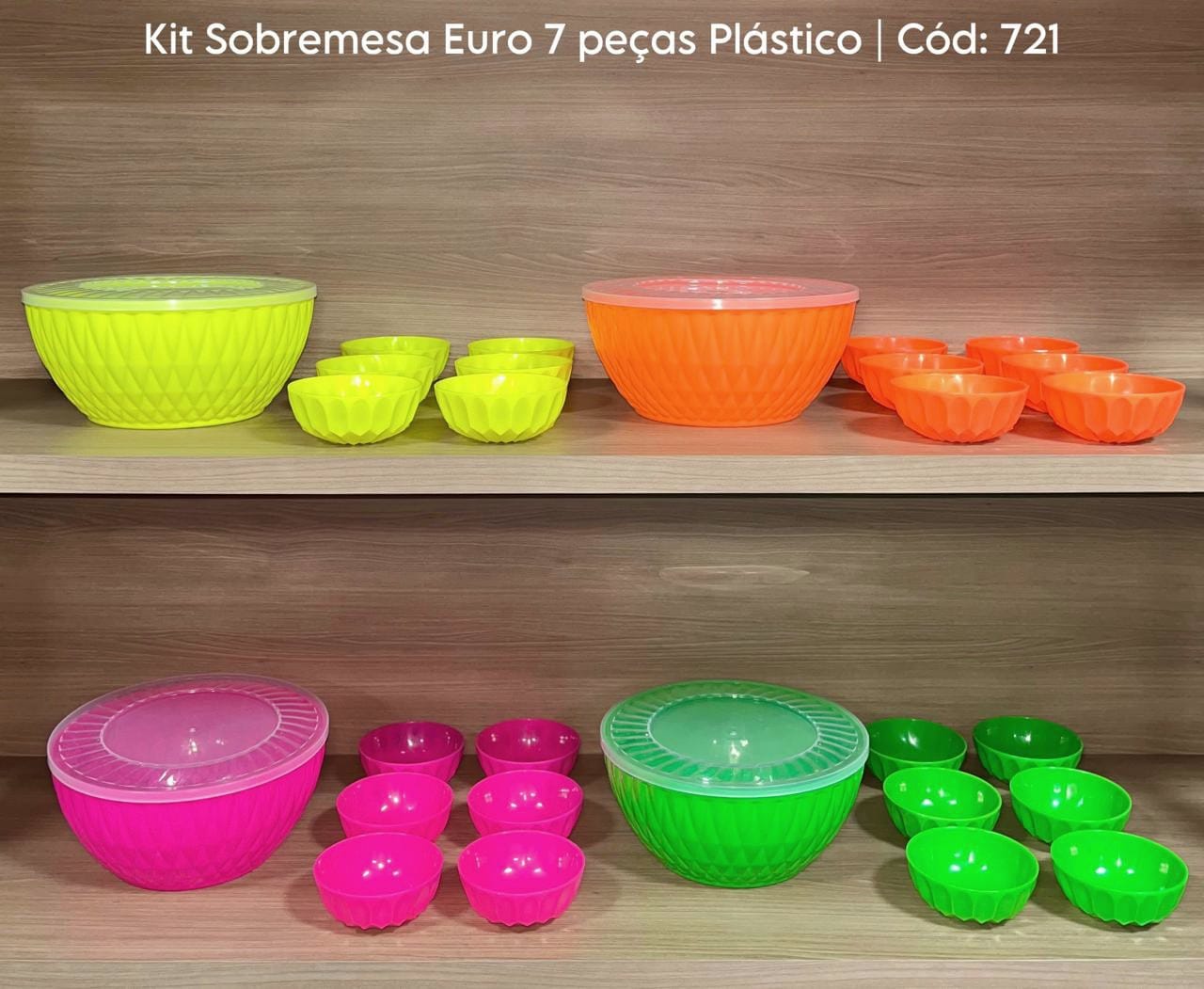 Kit Sobremesa Euro 7 peças plástico