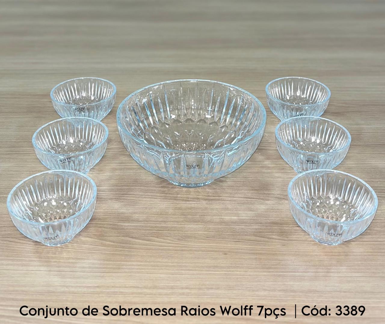 Conjunto Sobremesa Raios Wolff com 7 peças