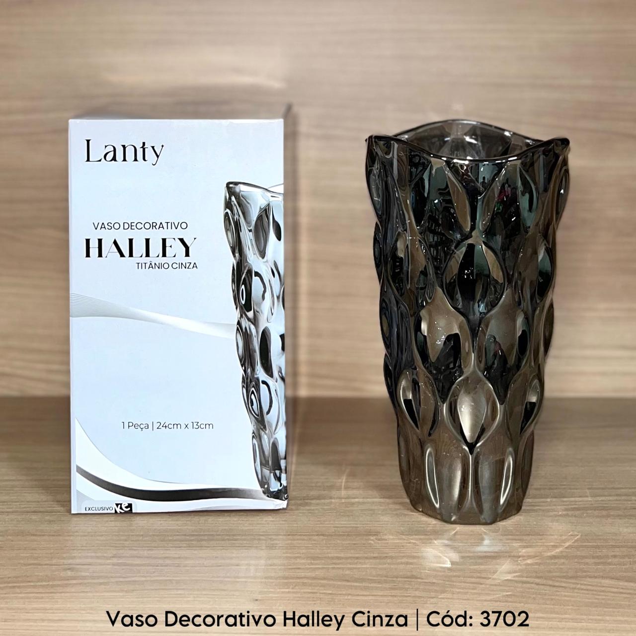 Vaso Decorativo Halley Cinza