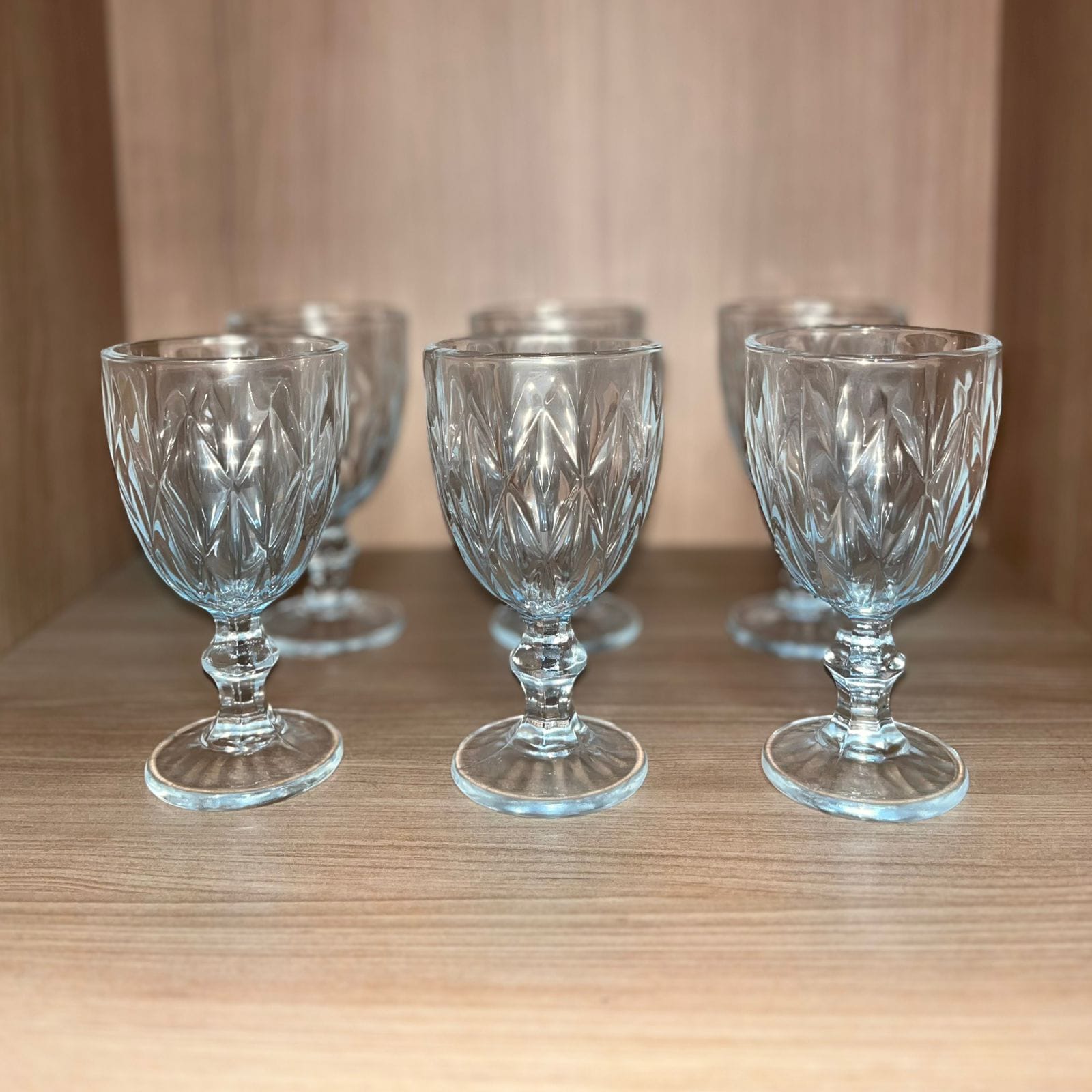 Conjunto de Taças Diamond Clear 260ml com 6 peças